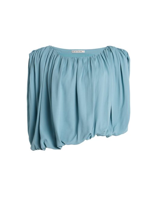 Third Form Blue Seraphix Draped Cropped Top