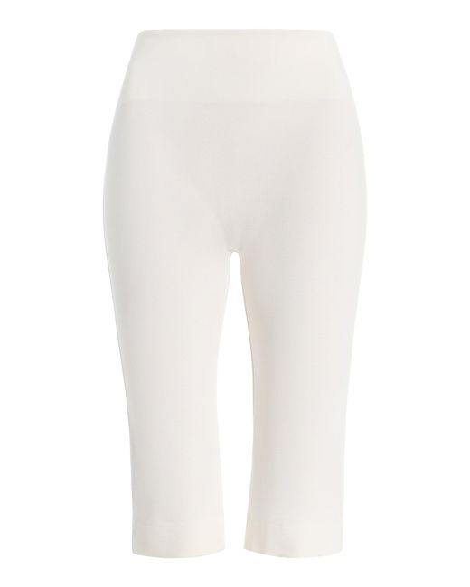 Leset White Rio Ponte Capri Pants