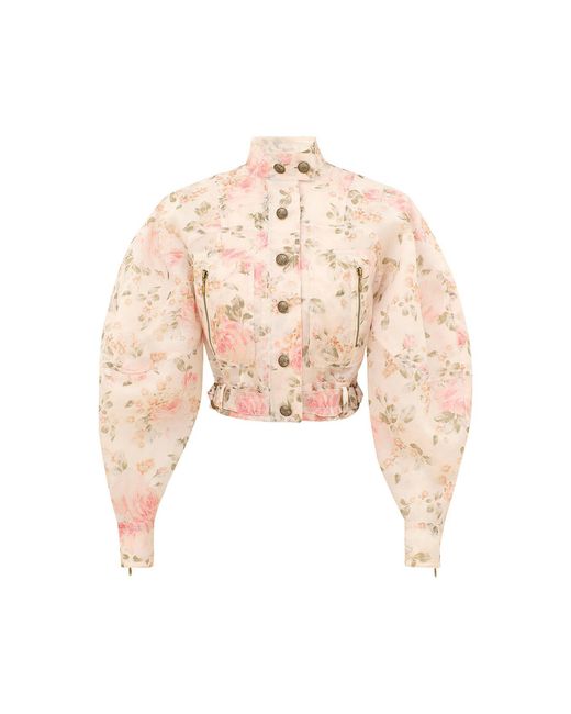 Zimmermann Natural Clash Biker Jacket
