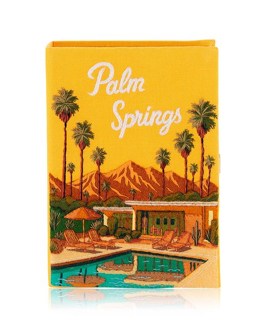 Olympia Le-Tan Yellow Palm Springs Clutch
