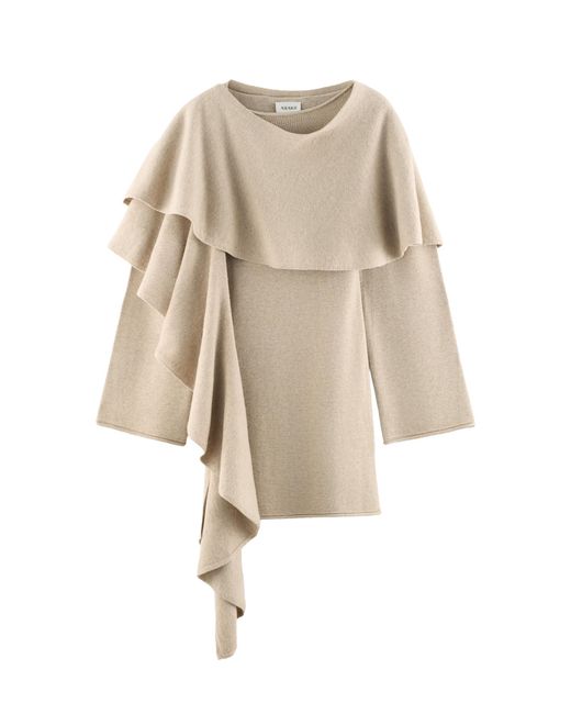 ARAKII Natural Exclusive Ruffled Scarf Wool-Blend Mini Dress