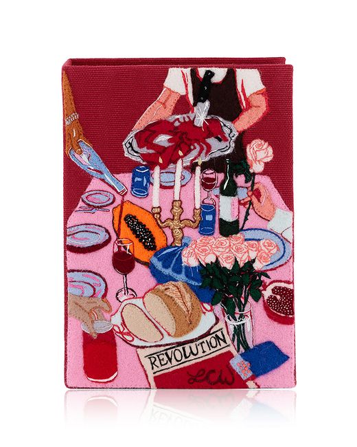 Olympia Le-Tan Red Freedom From Want Clutch