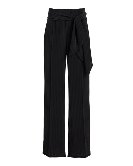 Kallmeyer Black Ulla Wide-Leg Tie-Waist Trousers