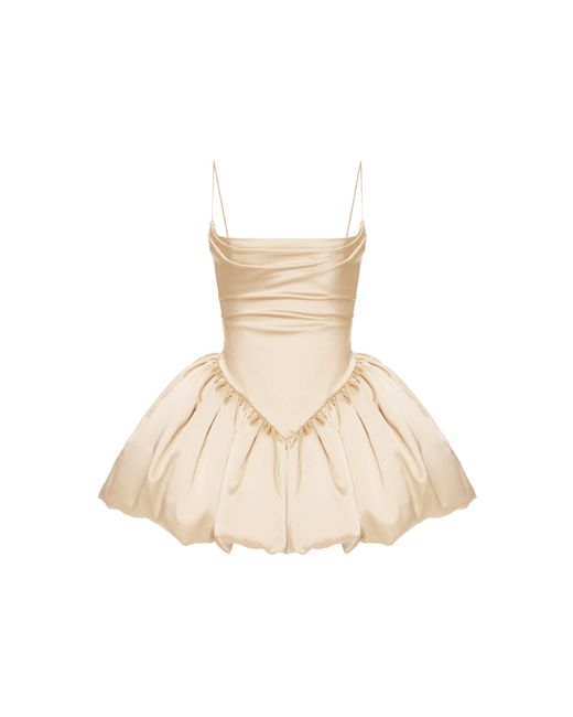 BALYKINA Natural Saris Satin Convertible Mini Dress