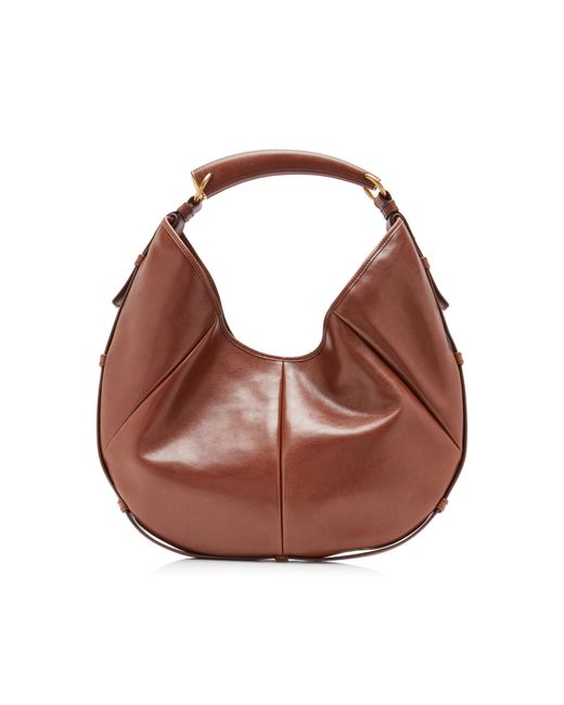 Saint Laurent Brown Medium Mombasa Leather Hobo Bag