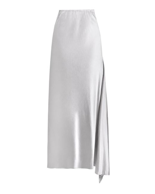 All Three White Alex Silk Maxi Skirt