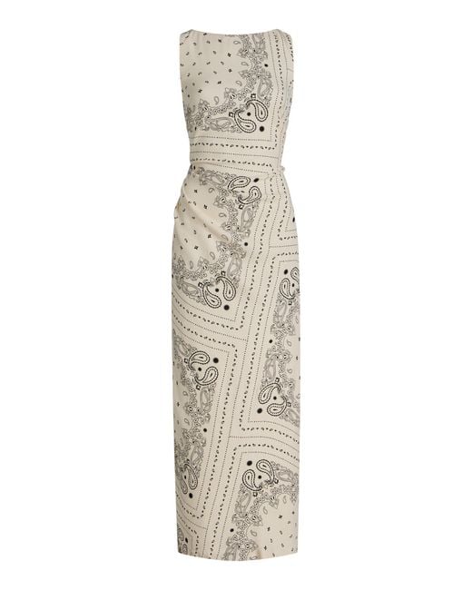Third Form Natural Zephyr Paisley Midi Dress