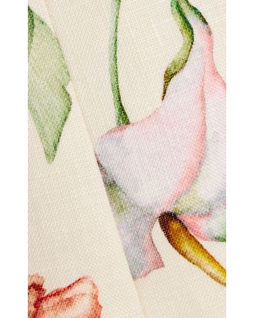 Cara Cara White Cherry Linen Mini Dress
