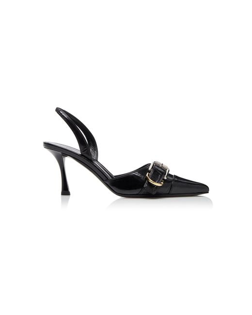 Givenchy Black Voyou Leather Slingback Pumps