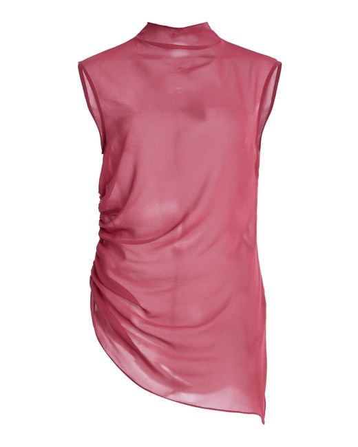 LAPOINTE Pink Lightweight Georgette Top