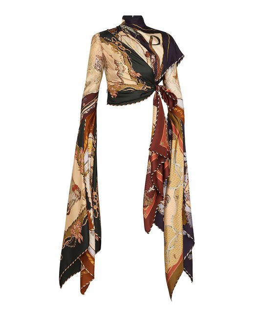 Zimmermann White Valiant Scarf Silk Top