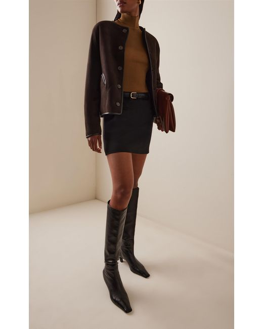 Blazé Milano Black Gliss Reversible Shearling Bolero