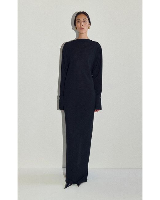 DARKPARK Blue Meredith Cotton Wide Back Maxi Dress