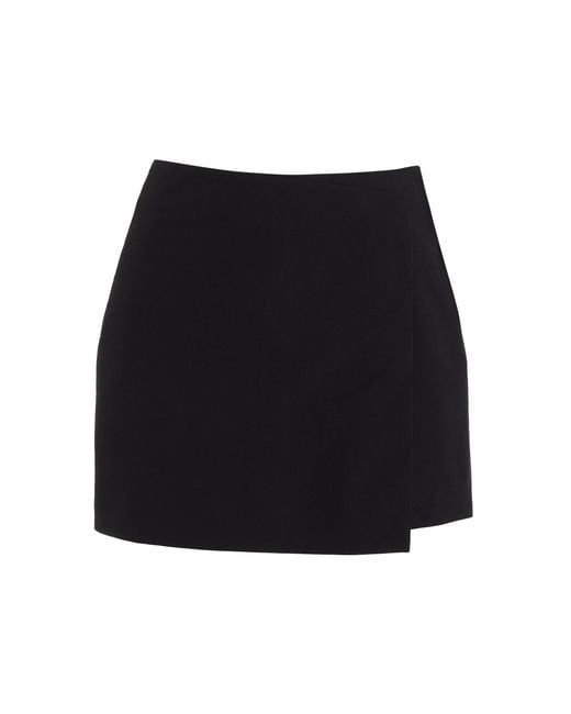 Moncler Black Wool-cashmere Mini Skort