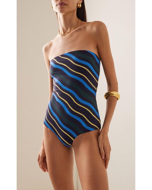 Cala De La Cruz Blue Alison One-piece Swimsuit