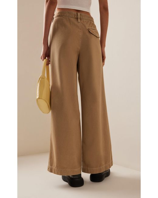 Agolde Natural Daryl Pleated Wide-leg Jeans