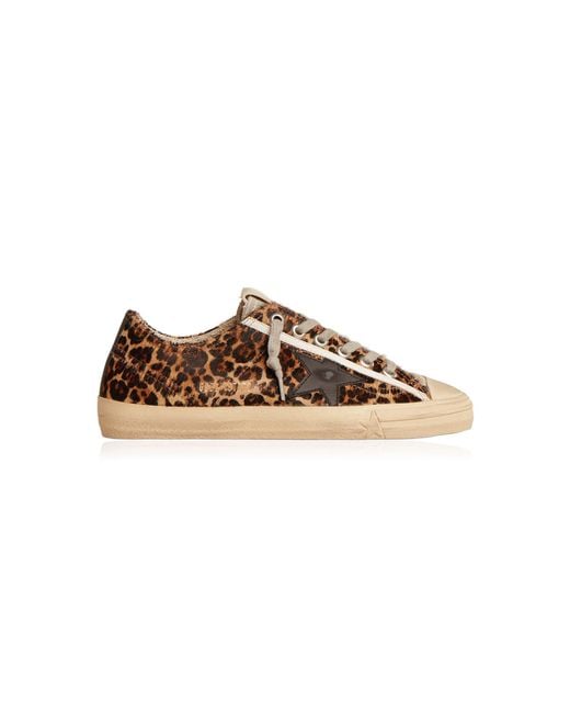 Golden Goose Deluxe Brand Brown V-Star 2 Leather Sneakers