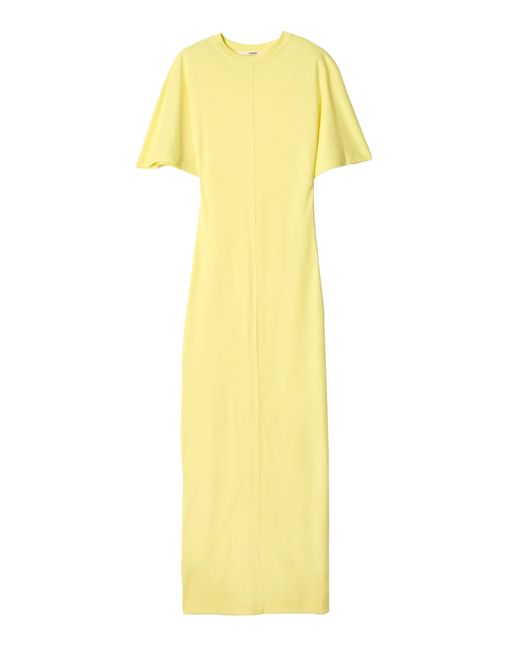 Jacquemus Yellow The Miami Half-Sleeve Cotton-Silk Maxi Dress