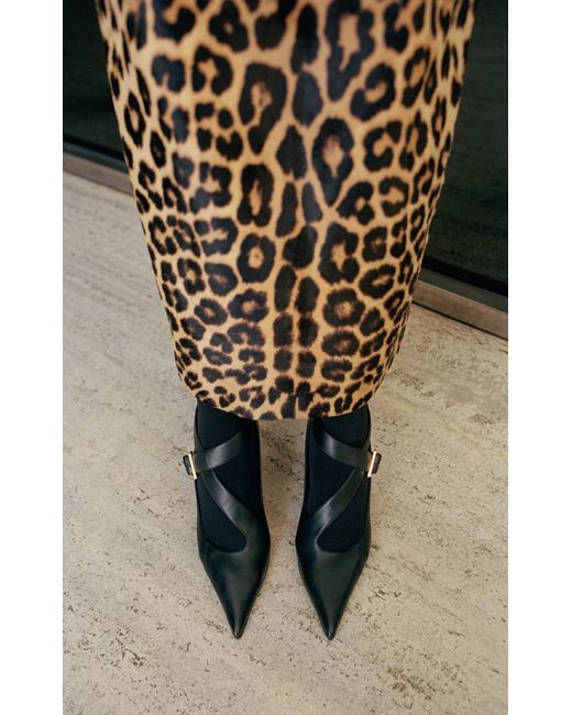 Khaite Black Sloan Leather Pumps