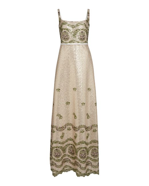Giambattista Valli Natural Sequined Gown