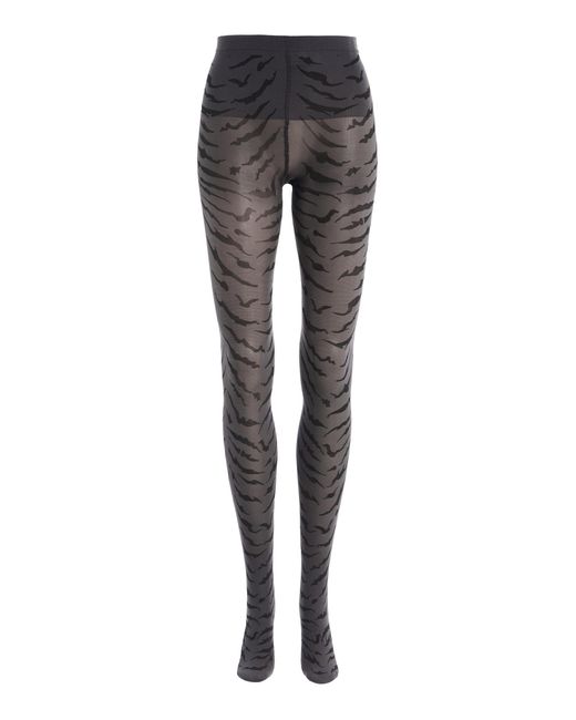Swedish Stockings Gray X Leandra Medine Cohen Roxana Tiger Tights