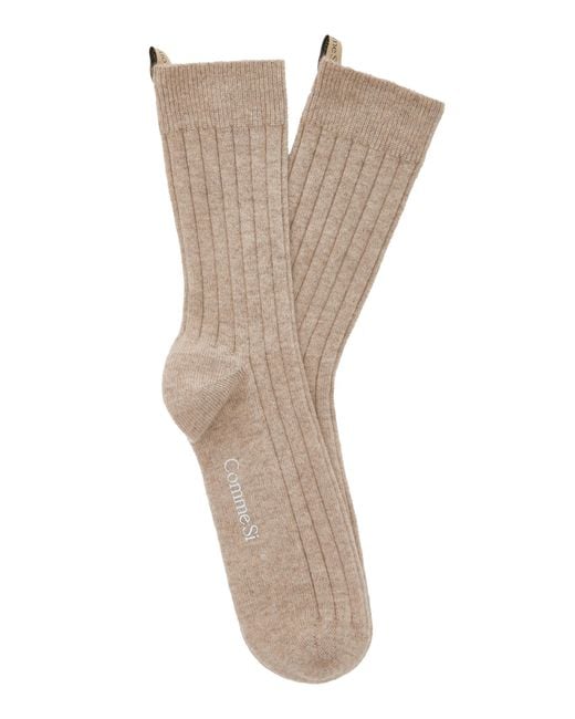 Comme Si Natural The Cashmere Sock