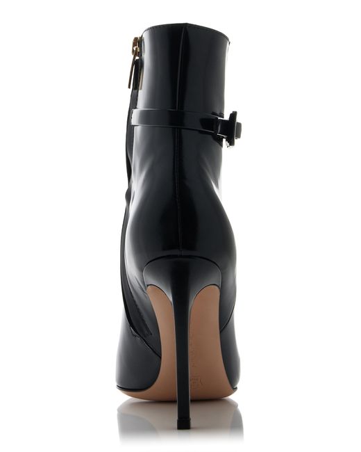 Gianvito Rossi Black Tokio Leather Ankle Boots
