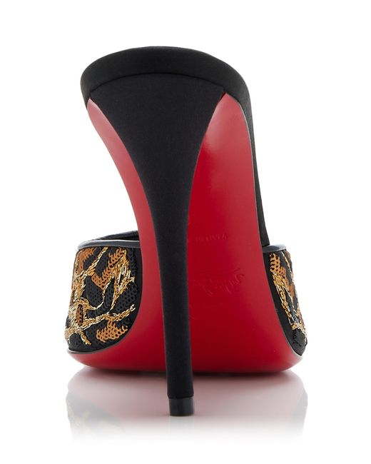 Christian Louboutin Multicolor Miss Z 100Mm Sequined Mules