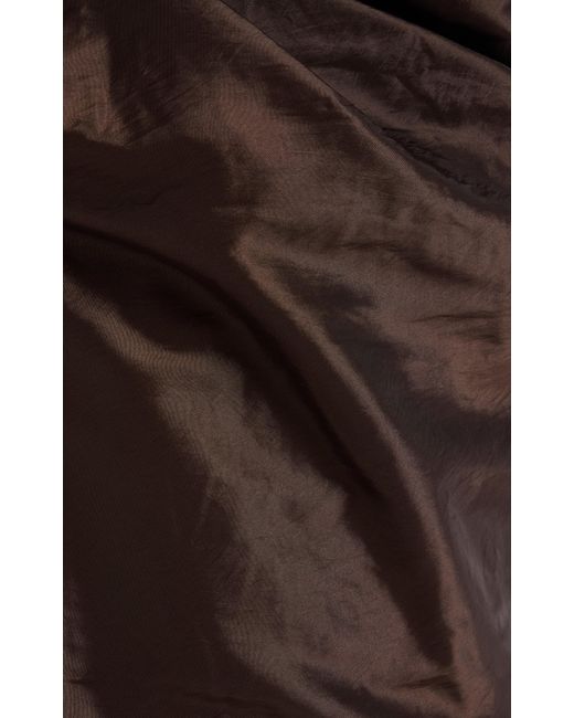 Jonathan Simkhai Brown Vivia Draped Satin Top
