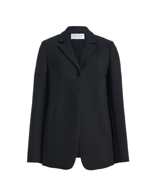 Michael Kors Black One-Button Wool-Blend Blazer