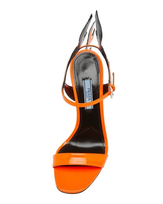 Prada orange shop flame heels