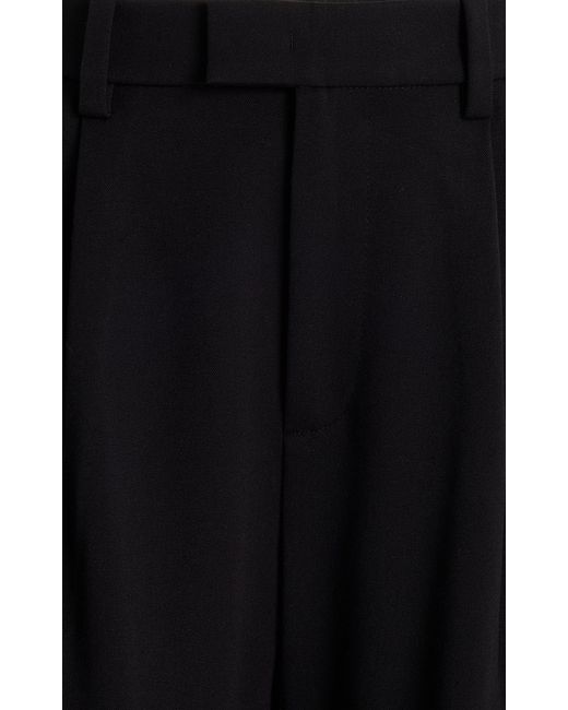 FAVORITE DAUGHTER Black The Low Favorite Pleated Twill Wide-leg Pants