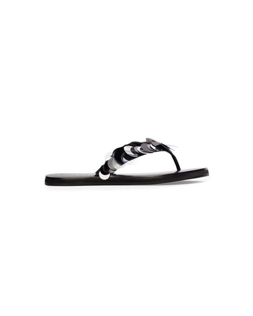 Black Suede Studio Black Glw Leather Sandals