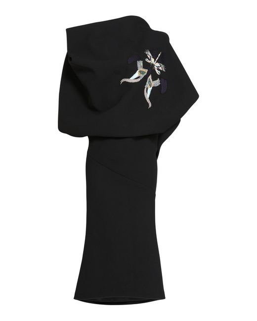 Maticevski Black Convey Drape Midi Dress