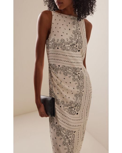 Third Form Natural Zephyr Paisley Midi Dress