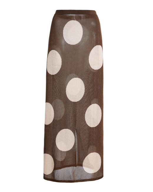 Altuzarra Brown Simpson Chiffon Midi Skirt
