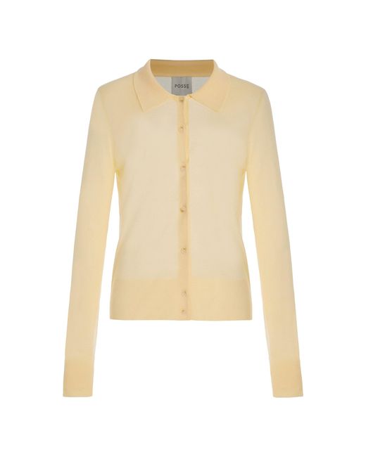 Posse White Exclusive Riviera Cooper Knit Cardigan
