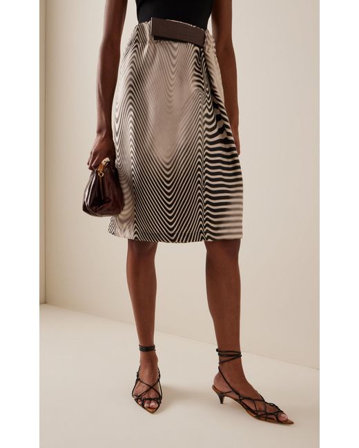 Niccolò Pasqualetti Multicolor Chimera Belted Printed-Silk Midi Skirt