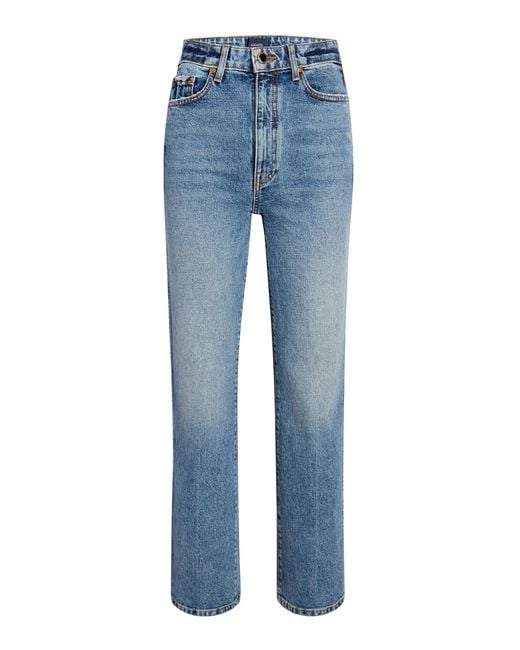 Khaite Blue Danielle Rigid High-rise Straight-leg Jeans
