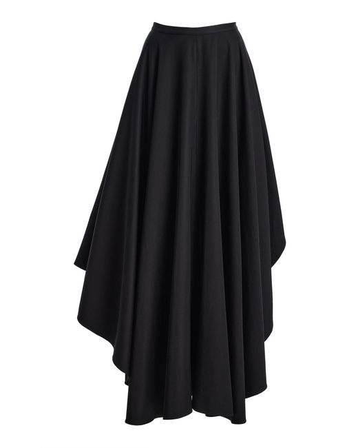 DIOTIMA Black Glissant Viscose Cotton Maxi Skirt