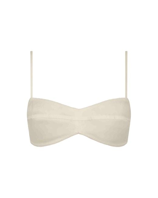 St. Agni White Organza Silk Bralette