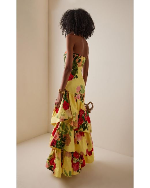 Cara Cara White Willa-Print Cotton Maxi Dress