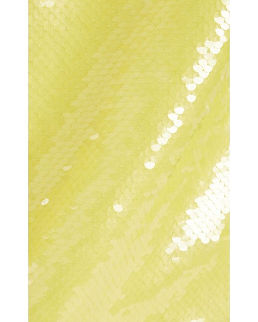 SEV Yellow Sequined Midi Skirt