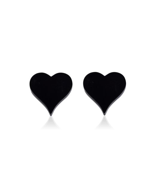 RENATO CIPULLO Black Onyx Heart Card 18K Earrings