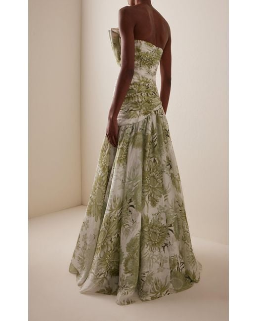 Aje. Reflector Crepe Floral Gown in Green | Lyst Australia