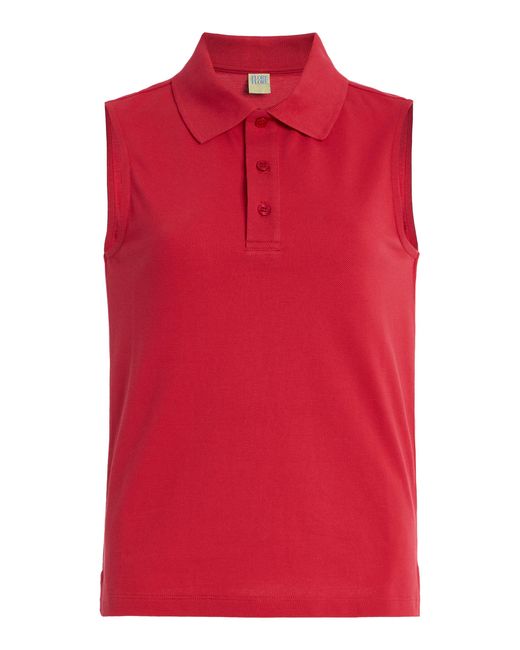 Flore Flore Red Lauren Cotton Polo Tank Top