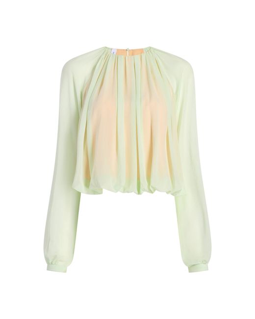 Marina Moscone White Layered Silk Top