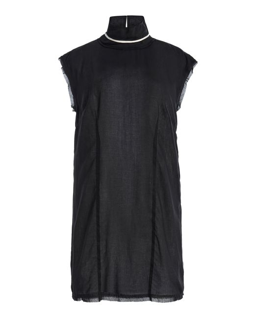 Mel Usine Black Argile Funnel-Neck Peasant Tunic