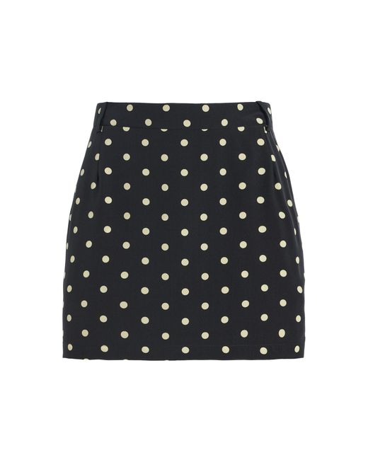 Franchise Black Joelle Silk Mini Skirt