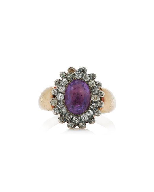 Stephanie Windsor Metallic Georgian Amethyst And Diamond Ring